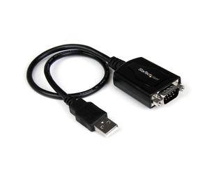 StarTech.com 1 ft USB to RS232 Serial DB9 Adapter Cable with COM Retention - TAA