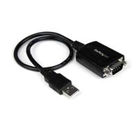 StarTech.com 1 ft USB to RS232 Serial DB9 Adapter Cable with COM Retention - TAA Black CE FCC Mac OS X 13.0 Ventura 70 g 1 pc(s) 174 mm