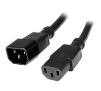StarTech.com 10 ft 14 AWG Computer Power Cord Extension - C14 to C13 - IEC 60320 C14 to IEC 60320 C13 - AC 110 V - Black (PXT1001410)