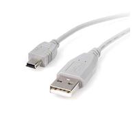 StarTech.com 10 ft. (3 m) USB to Mini USB Cable - USB 2.0 A to Mini B - White - Mini USB Cable (USB2HABM10)