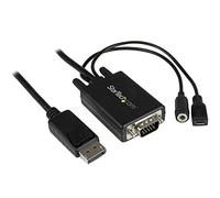 StarTech.com 10 ft 3m DisplayPort to VGA Adapter Cable with Audio - DP to VGA Converter - 1920x1200 (DP2VGAAMM3M)