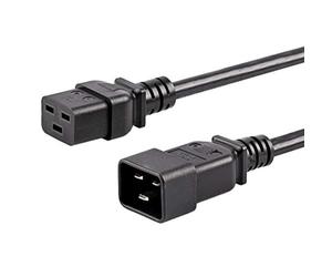 StarTech.com 10 ft Heavy Duty 14 AWG Computer Power Cord - C19 to C20 - 14 AWG Power Cable - IEC 320 C19 to IEC 320 C20 Extension Cord, Black
