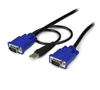 StarTech.com 10 ft Ultra Thin USB VGA 2-in-1 KVM Cable - VGA KVM Cable - USB KVM Cable - KVM Switch Cable (SVECONUS10)