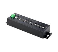StarTech.com 10-Port Industrial USB 2.0 Hub, Rugged USB Hub w/ESD Level 4 Protec