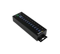 StarTech.com 10-port Industrial Usb 3.0 Hub With Esd Protection in Black StarTech.com Black