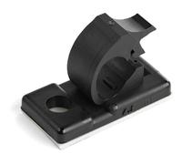StarTech.com 100 Adhesive Cable Management Clips Black - Network/Ethernet/Office Desk/Computer Cord Organizer - Sticky Cable/Wire Holders - Nylon Self Adhesive Clamp UL/94V-2 Fire Rated