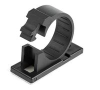 StarTech.com 100 Adhesive Cable Management Clips Black - Network/Ethernet/Office Desk/Computer Cord Organizer - Sticky Cable/Wire Holders - Nylon Self Adhesive Clamp UL/94V-2 Fire Rated