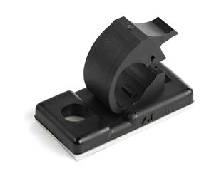 StarTech.com 100 Adhesive Cable Management Clips Black - Network/Ethernet/Office Desk/Computer Cord Organizer - Sticky Cable/Wire Holders - Nylon Self Adhesive Clamp UL/94V-2 Fir TAA