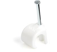 StarTech.com 100 Pack Extra Large Cable Clips with Nail - Reusable - Nail-in Clamps - Wire Holding Clips - Ethernet Cord/AV/Coax Cable Fasteners - Brick/Drywall Mounting Cable Tacks - White - TAA