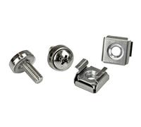 StarTech.com 100-Pack M5 12mm Screws, Square Hole Cage Nuts and Installation Tool, Hardware Mounting Kit for 19" or 10" Server Racks, Cabinets and Enclosures, Silver - TAA