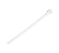 StarTech.com 6"(15cm) Reusable Cable Ties - 1/4"(7mm) wide 1-3/8"(35mm) Bundle Dia. 50lb(22kg) Tensile Strength Releasable Nylon Ties Indoor/Outdoor 94V-2/UL Listed 100 Pack - White