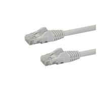 StarTech.com 100ft CAT6 Ethernet Cable - White CAT 6 Gigabit Ethernet Wire -650MHz 100W PoE RJ45 UTP Network/Patch Cord Snagless w/Strain Relief Fluke Tested/Wiring is UL Certified/TIA