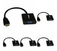 StarTech.com 1080p 60Hz HDMI to VGA High Speed Display Adapter - Active HDMI to VGA (Male to Female) Video Converter for Laptop/PC/Monitor (HD2VGAE2), Black (Pack of 5)