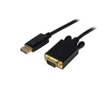 StarTech.com 10ft (3m) DisplayPort to VGA Cable - Active DisplayPort to VGA Adapter Cable - 1080p Video - DP to VGA Monitor Cable - DP 1.2 to VGA Converter - Latching DP Connector