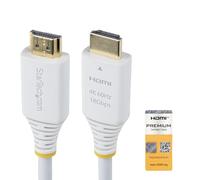 Premium High Speed 4K 60Hz Hdmi 2.0 Certified Lead M-M Gold Contacts 3M White