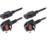 StarTech.com 10ft (3m) UK Computer Power Cable, 18AWG, BS 1363 to C13, 13A 250V, Black Replacement AC Power Cord, Kettle Lead/UK Power Cord, Power Supply Cable, TV/Monitor Power Cable (PXT101UK3M)