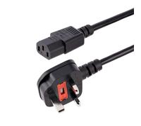 StarTech.com 10ft (3m) UK Computer Power Cable, 18AWG, BS 1363 to C13, 10A 250V, Black Replacement AC Power Cord, Kettle Lead / UK Power Cord, PC Power Supply Cable, TV/Monitor Power Cable