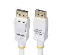 StarTech.com 10ft (3m) White VESA Certified DisplayPort 1.2 Cable, 4K 60Hz, 21.