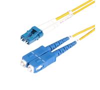 Single Mode OS2 LC-SC Duplex LSOH Fibre Optic Patch Lead, 10m - SMLCSC-OS2-10M