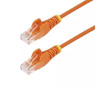 StarTech.com 10m Orange Slim CAT6 Ethernet Cable Snagless 100W PoE UTP LSZH 28AWG Pure Bare Copper Wire Slim RJ45 Network Patch Cord w/Strain Reliefs Fluke Tested