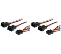 StarTech.com 12in 4 Pin Fan Power Splitter Cable - F/M - 1ft Fan Y Cable - 1ft 4-pin Fan Splitter Cable (FAN4SPLIT12) (Pack of 2)