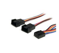 StarTech.com 12in 4 Pin Fan Power Splitter Cable - F/M Molex (4-pin) Molex (4-pin) 0.31 m Male Female Multicolour