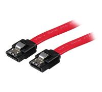 StarTech.com 12in Latching SATA Cable - SATA cable - Serial ATA 150/300/600 - SATA (R) to SATA (R) - 1 ft - latched - red - LSATA12