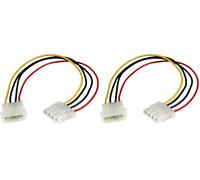 StarTech.com 12in Molex LP4 Power Extension Cable M/F - 4 pin Molex Power Connector - 4 pin Power Extension Cable - LP4 Power Cable (LP4POWEXT12) (Pack of 2)