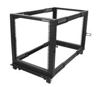 StarTech.com 12U Adjustable Depth Open Frame 4 Post Server Rack with Casters / L