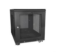 StarTech.com 19in 12U Server Rack Cabinet - 4-Post Adjustable Depth (2" to 30") Network Equipment Rack Enclosure w/Casters/Cable Management/1U Shelf/Locking Doors