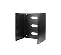 StarTech.com 12U Wall Mount Patch Panel Bracket - 13.75 in. (34.93 cm) Max. Mounting Depth - 19" Patch Panel Rack for Shallow Network Equipment- 125lbs Capacity (WALLMNT12),Black