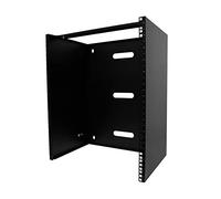 StarTech.com 14U Wall Mount Network Rack, 14 in Deep (Low Profile), 19" Patch Panel Bracket for Shallow Server, IT Equipment, Network Switches, 77lbs/35kg Weight Capacity, Black (RACK-14U-14-BRACKET)