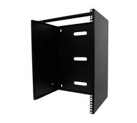 StarTech.com 14U Wall Mount Network Rack - 14 Inch Deep (Low Profile) - 19" Patch Panel Bracket for Shallow Server IT Equipment Network Switches - 77lbs/35kg Weight Cap. Black Wall mounted rack 14U 35