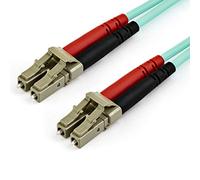 StarTech.com 15m (50ft) LC/UPC to LC/UPC OM4 Multimode Fiber Optic Cable, 50/125µm LOMMF/VCSEL Zipcord Fiber, 100G Networks, Low Insertion Loss, LSZH Fiber Patch Cord