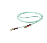 StarTech.com 15m (50ft) LC/UPC to LC/UPC OM4 Multimode Fiber Optic Cable 50/125m LOMMF/VCSEL Zipcord Fiber 100G Low Insertion Loss - LSZH Fiber Jumper Cord