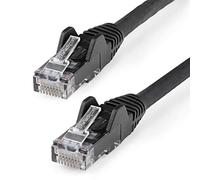 15m CAT6 Ethernet Cable - LSZH - 10 Gigabit 650MHz 100W PoE RJ45 10GbE UTP Network Patch Cord Snagless with Strain Relief - Black, ETL Verified, 24AWG