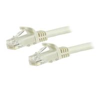StarTech.com 15m CAT6 Ethernet Cable - White CAT 6 Gigabit Ethernet Wire -650MHz 100W PoE RJ45 UTP Network/Patch Cord Snagless w/Strain Relief Fluke Tested/Wiring is UL Certified/TIA