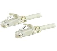 StarTech.com 15m CAT6 Ethernet Cable - White CAT 6 Gigabit Ethernet Wire -650MHz 100W PoE RJ45 UTP Network/Patch Cord Snagless w/Strain Relief Fluke Tested/Wiring is UL Certified/TIA
