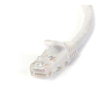 StarTech.com 15m CAT6 Ethernet Cable - White CAT 6 Gigabit Ethernet Wire -650MHz 100W PoE RJ45 UTP Network/Patch Cord Snagless w/Strain Relief Fluke Tested/Wiring is UL Certified/TIA
