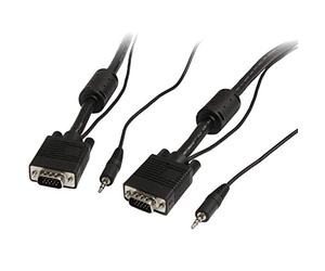 StarTech.com 15m Coax High Resolution Monitor VGA Video Cable with Audio HD15 M/M - VGA Extension Cable - HD15 to HD15 Cable (MXTHQMM15MA), black