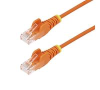 StarTech.com 15m Orange Slim CAT6 Ethernet Cable, Snagless RJ45, LSZH, 28AWG Pure Bare Copper, Slim Network Patch Cable-Cord