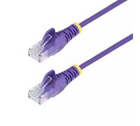 StarTech.com 15m Purple Slim CAT6 Ethernet Cable, Snagless RJ45, LSZH, 28AWG Pure Bare Copper, Slim Network Patch Cable/Cord