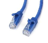StarTech.com 15m CAT6 Ethernet Cable - Blue CAT 6 Gigabit Ethernet Wire -650MHz 100W PoE RJ45 UTP Network/Patch Cord Snagless w/Strain Relief Fluke Tested/Wiring is UL Certified/TIA