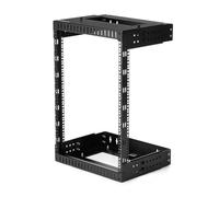 StarTech.com 15U 19" Wall Mount Network Rack - Adjustable Depth 12-20" 2 Post Open Frame Server Room Rack for AV/Data/ IT Communication/Computer Equipment/Switch w/Cage Nuts & Screws