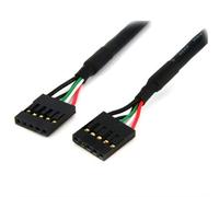 StarTech.com 18in Internal 5 pin USB IDC Motherboard Header Cable F/F. Cable length: 0.5 m Connector 2: 5-pin Connector 1 gender: Female. Weight: 12 g. Package width: 128 mm Package depth: 140 mm Pack