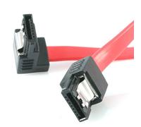 StarTech.com SATA Cable LSATA18RA1 - 18in Latching to Right-Angle SATA, 6Gbps