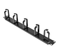 StarTech.com 19 Server Rack Cable Management Panel w/ D-Ring Hooks - 1U Horizontal or Vertical Wire and Cord Manager - Metal TAA (CABLMANAGER2)
