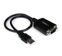 StarTech.com 1ft (30cm) 1-Port Professional USB to Serial Adapter Cable with COM Retention USB to RS232 Adapter - TAA