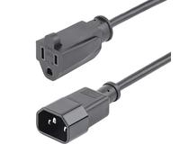 StarTech.com 1ft (30cm) Computer Power Cord 10 Pack - C14 to NEMA 5-15R Adapter - Multipack 3-Prong PC Monitor Cable (PAC10010PK)