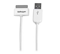 StarTech.com 1m (3 ft) Apple 30-pin Dock Connector to USB Cable for iPhone / iPod / iPad with Stepped Connector